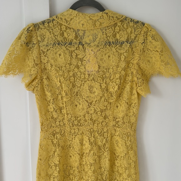 ⚡️⚡️⚡️SOLD⚡️⚡️⚡️⚡️⚡️NWT Doen Sohana yellow lace midi dress Size M - Picture 10 of 14